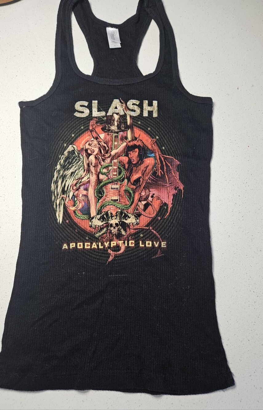 Slash Apocalyptic Love Graphic Tank Top - Black Womans Small